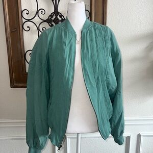 Scandia Woods Silk Teal Bomber Jacket